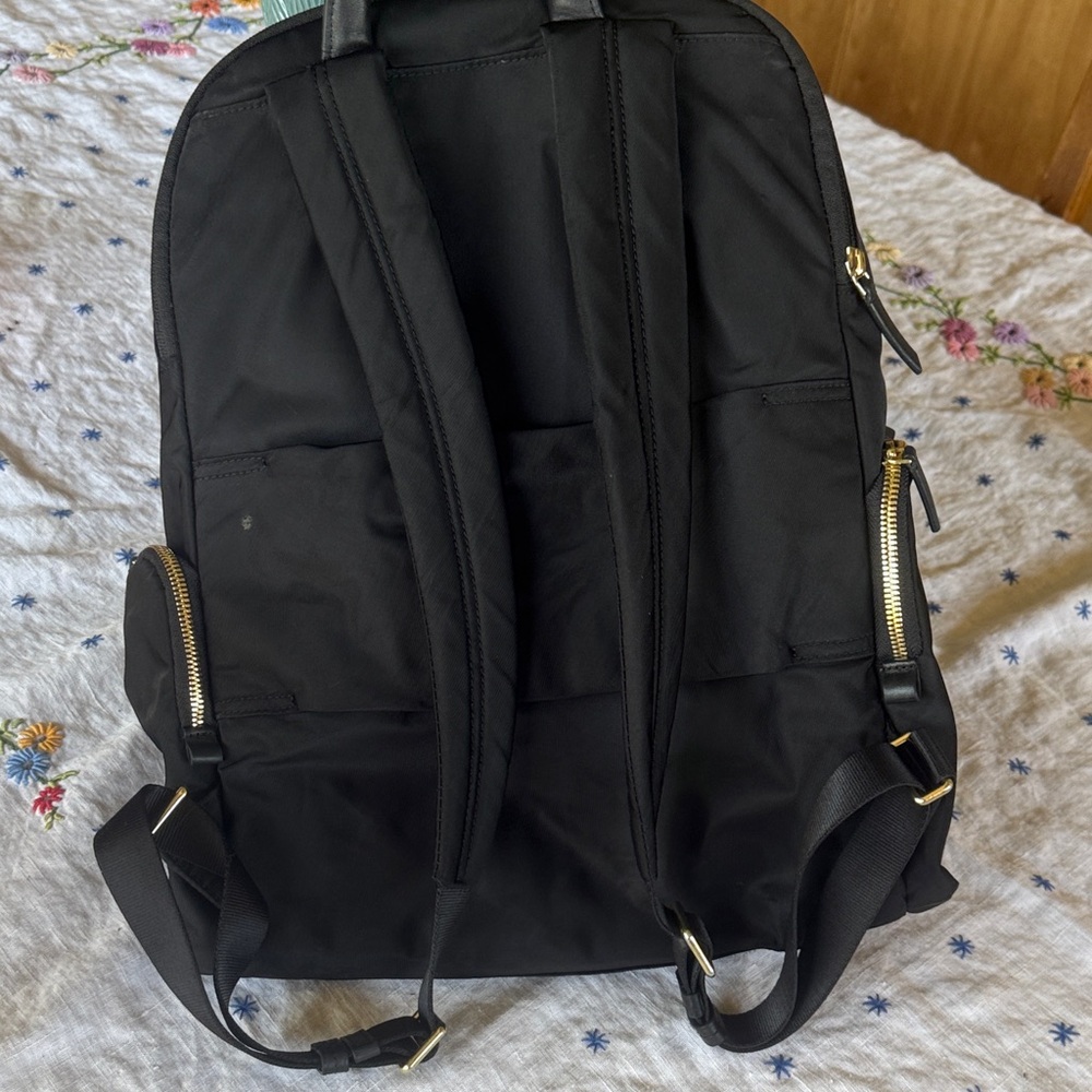 Tumi Black Backpack with Gold Hardware - Picture 2 of 15